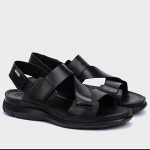Pikolinos Oropesa M3R-0058 Mens Black Leather Strap Sandals EU 44 US 10.5 -11
